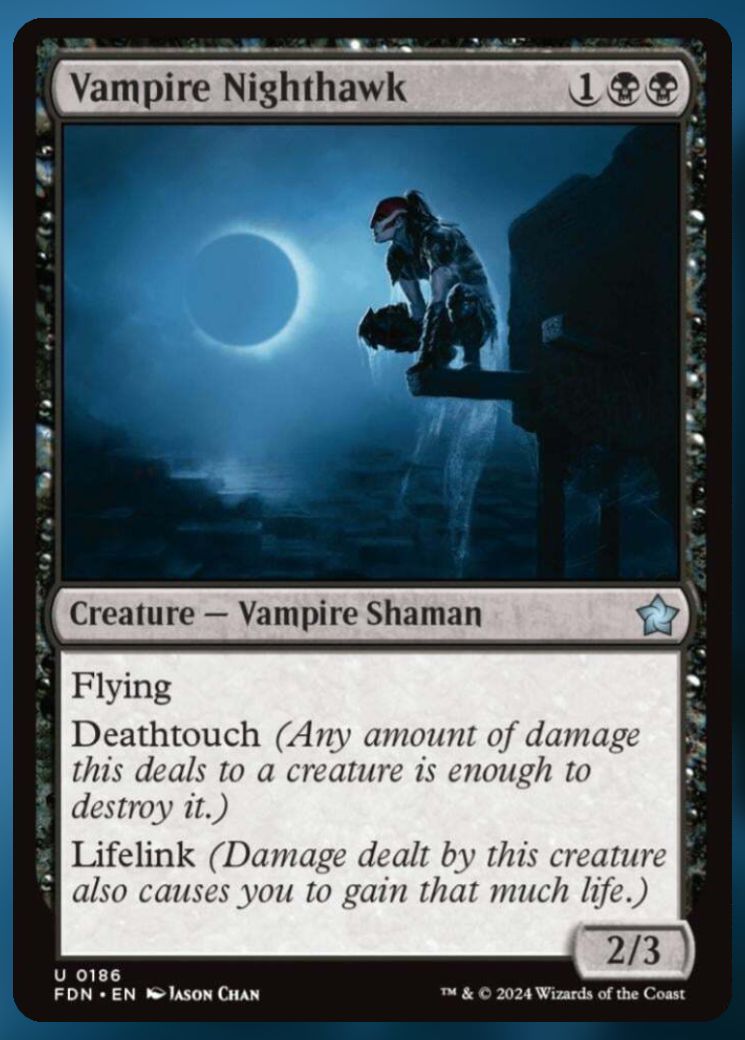 Magic The Gatherng Vampire Nighthawk Card.