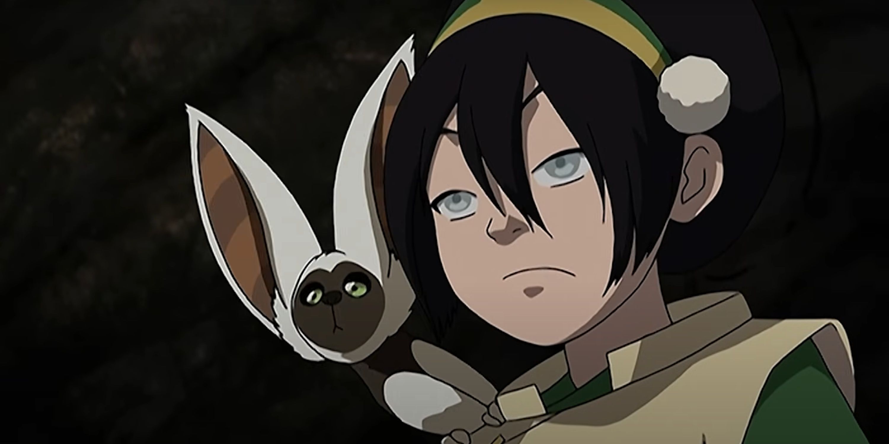 Toph Beifong and Momo in Avatar: The Last Airbender.