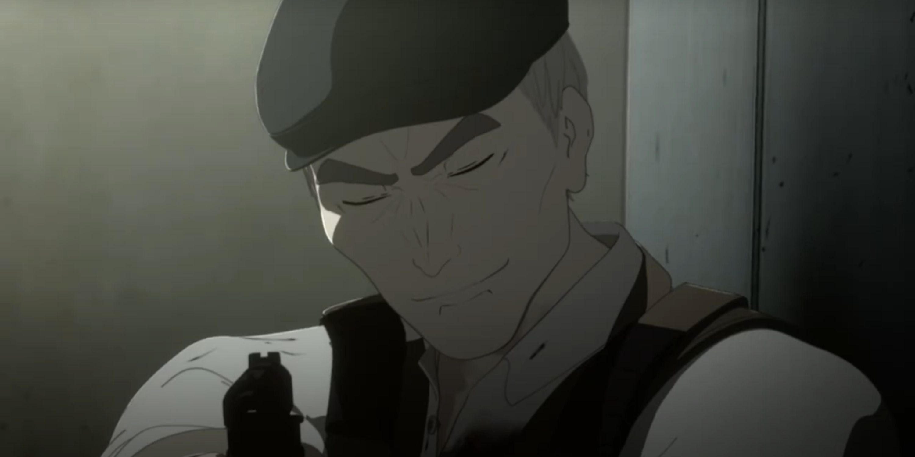 Sato points his gun in Ajin: Demi-Human.