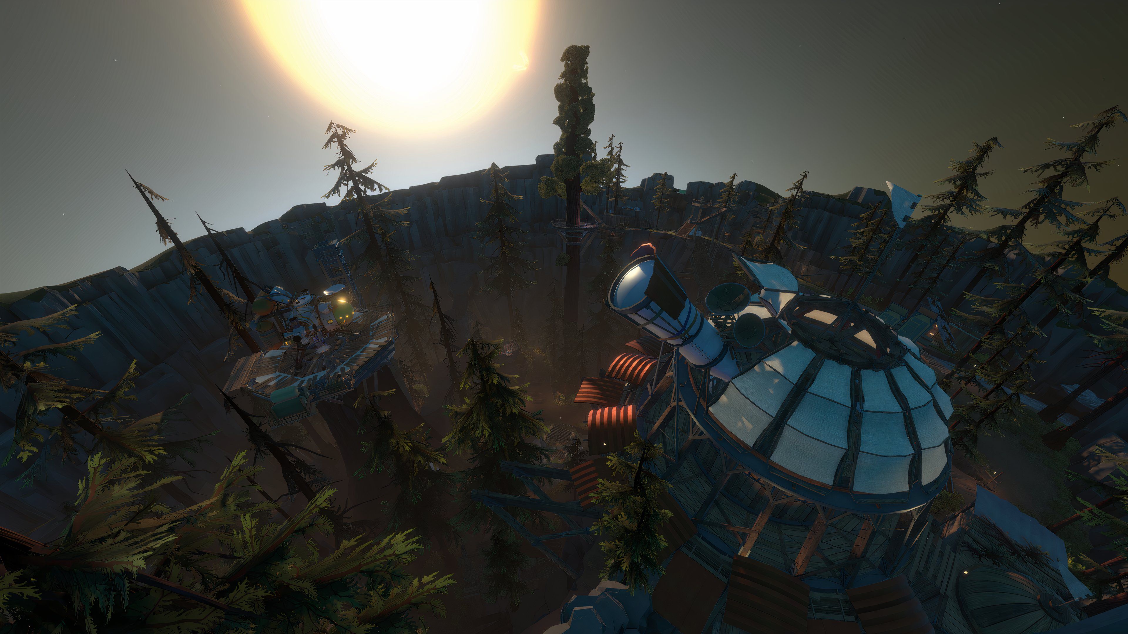 Exploring a planet in Outer Wilds.