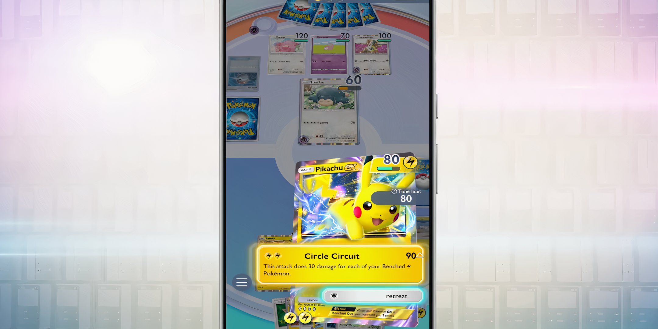 Pokémon Trading Card Game Pocket  Pikachu ex ready to attack