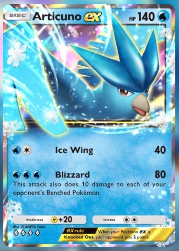 the Articuno EX from Pokemon Pocket.