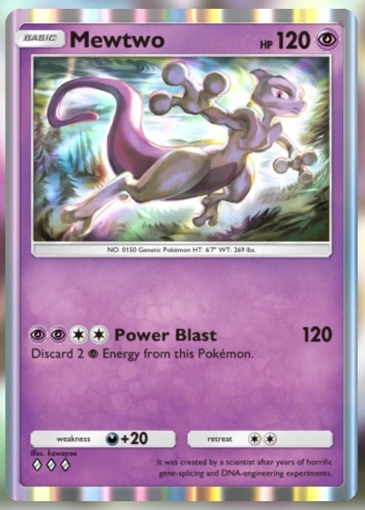 Каждая карта в наборе Genetic Apex Mewtwo в кармане Pokemon TCG