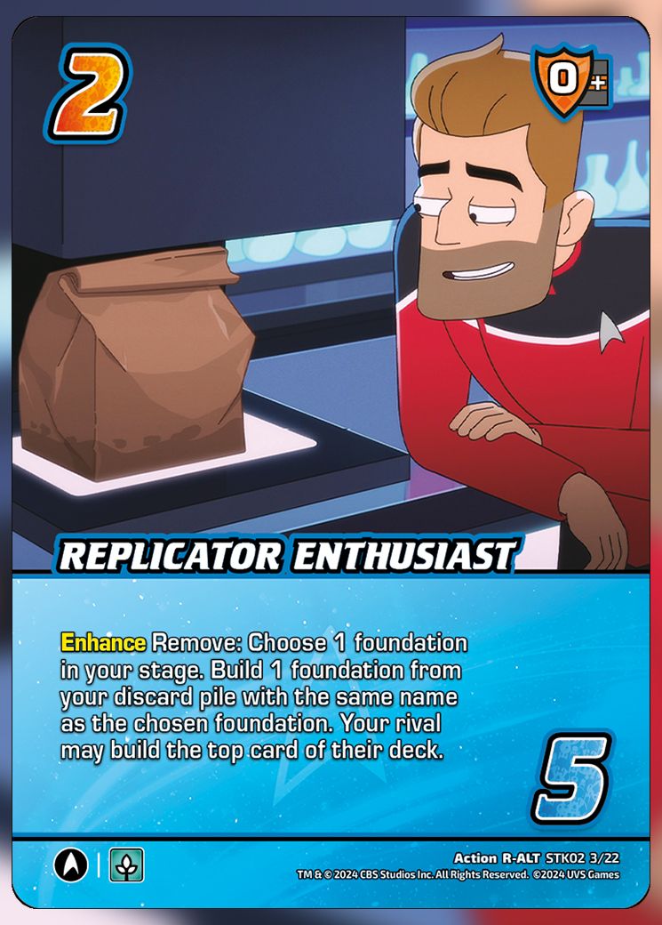 Replicator Enthusiast UniVersus Card.