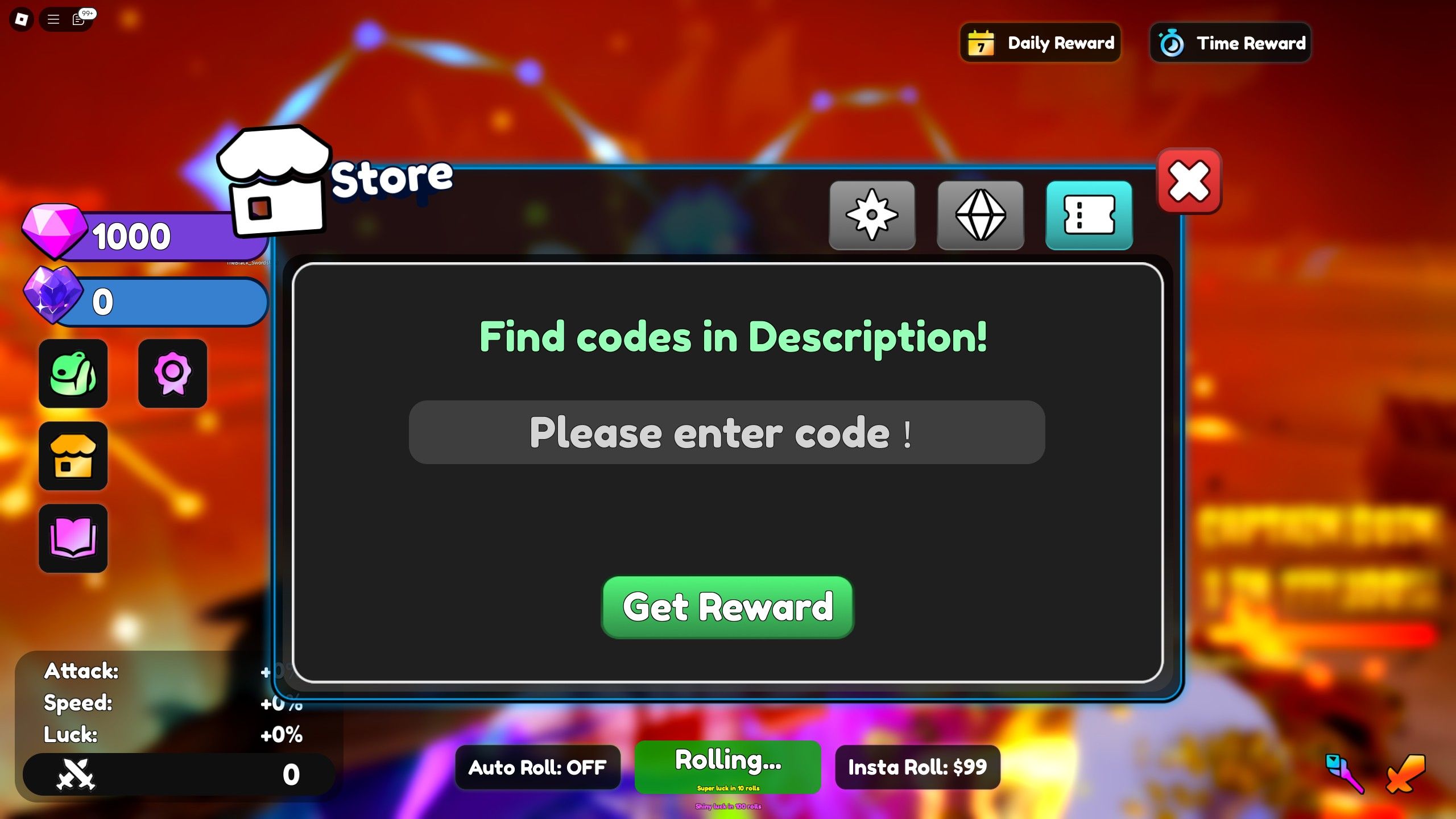RNG Strongest Hero Codes - Roblox