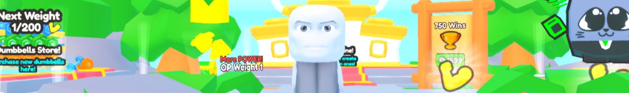 a player in Gym Showdown Simulator on Roblox