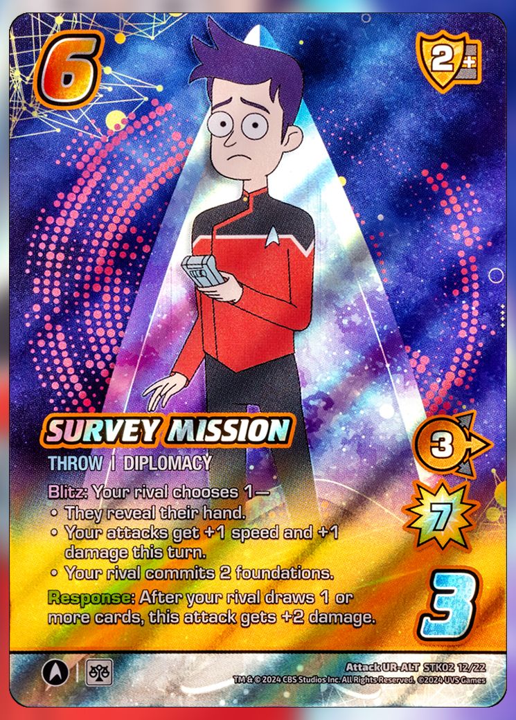 Survey Mission foil UniVersus Card.