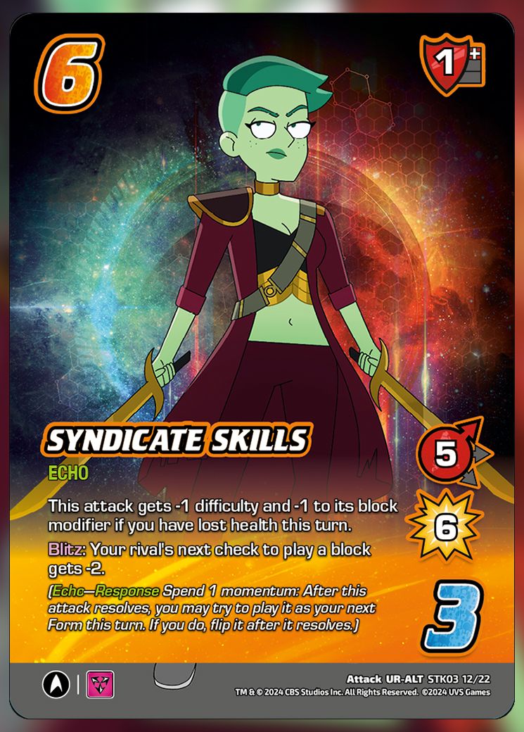 Syndicate Skills UniVersus Card.