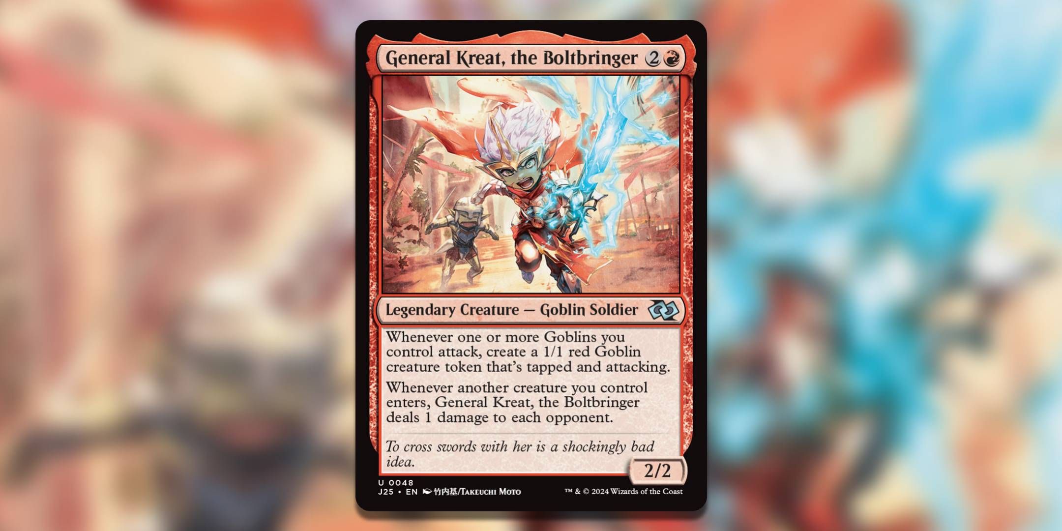 The Magic The Gathering card General Kreat the Boltbringer by Takeuchi Moto.