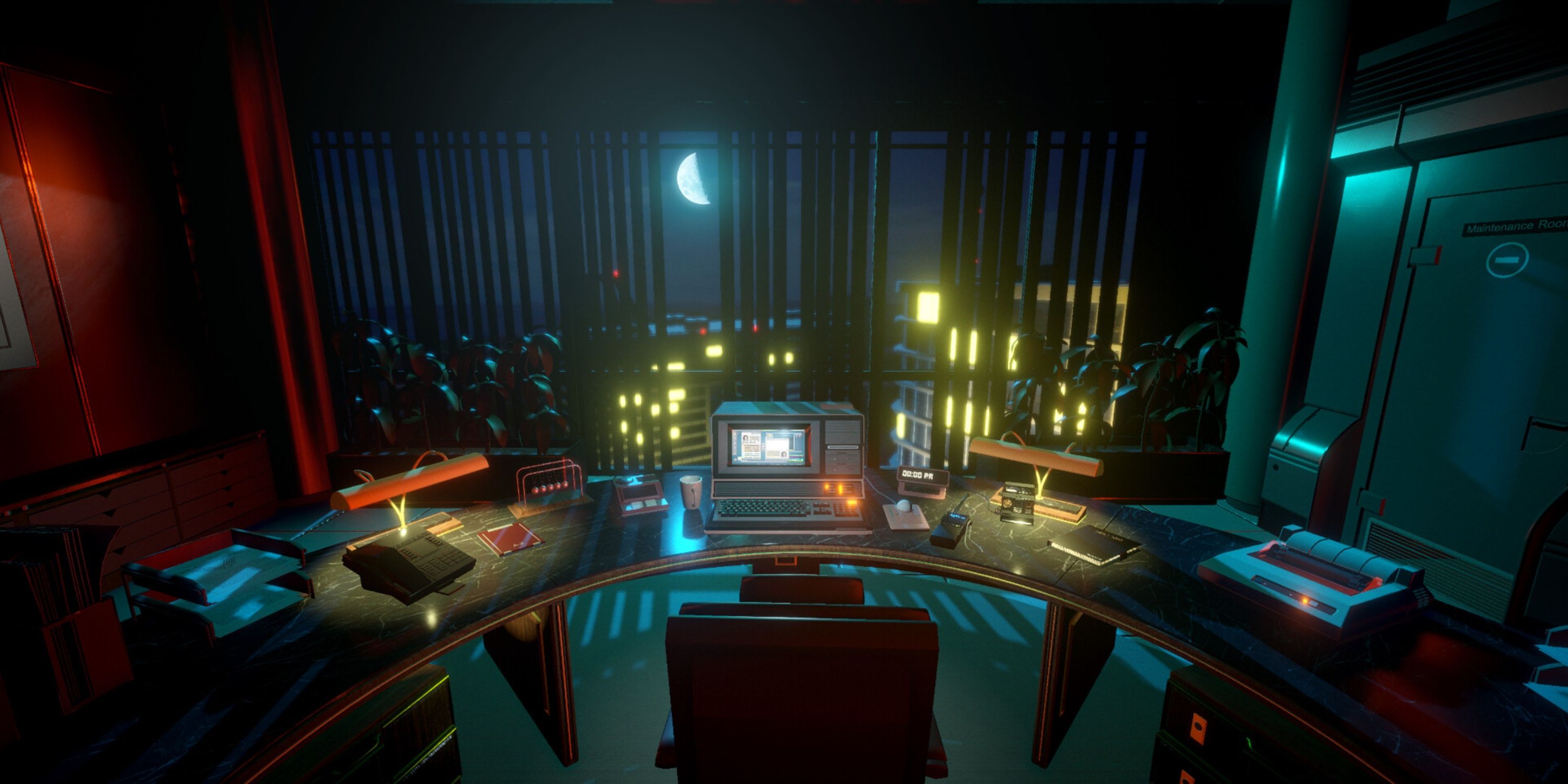 The office at night in Vice Undercover.