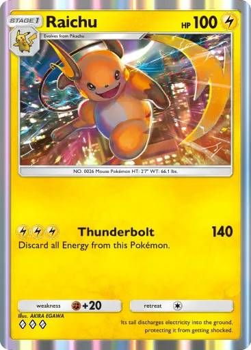 The Raichu card in Pokemon TCG Pocket.