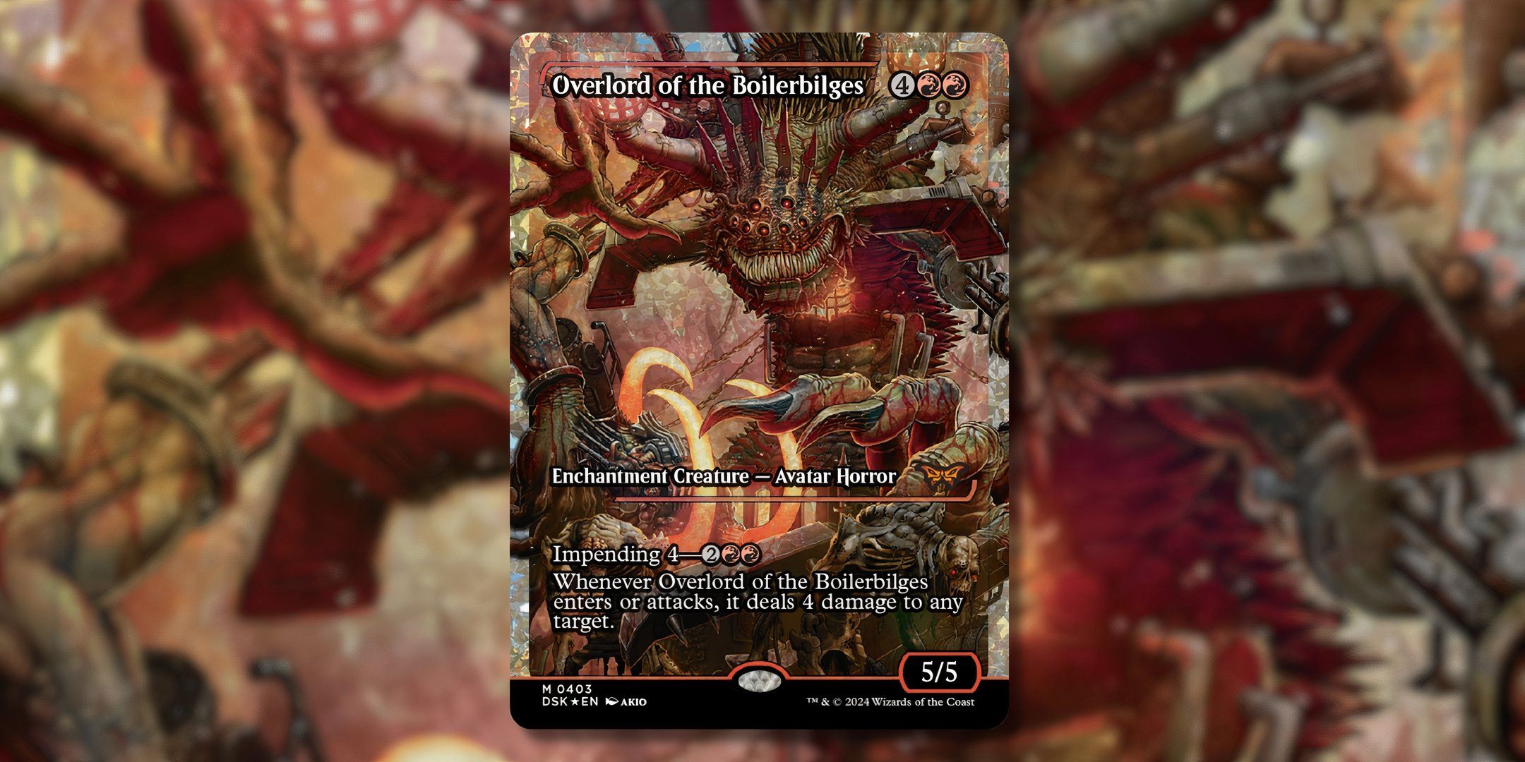 MTG card and art background for Overlord of the Boilerbilges.