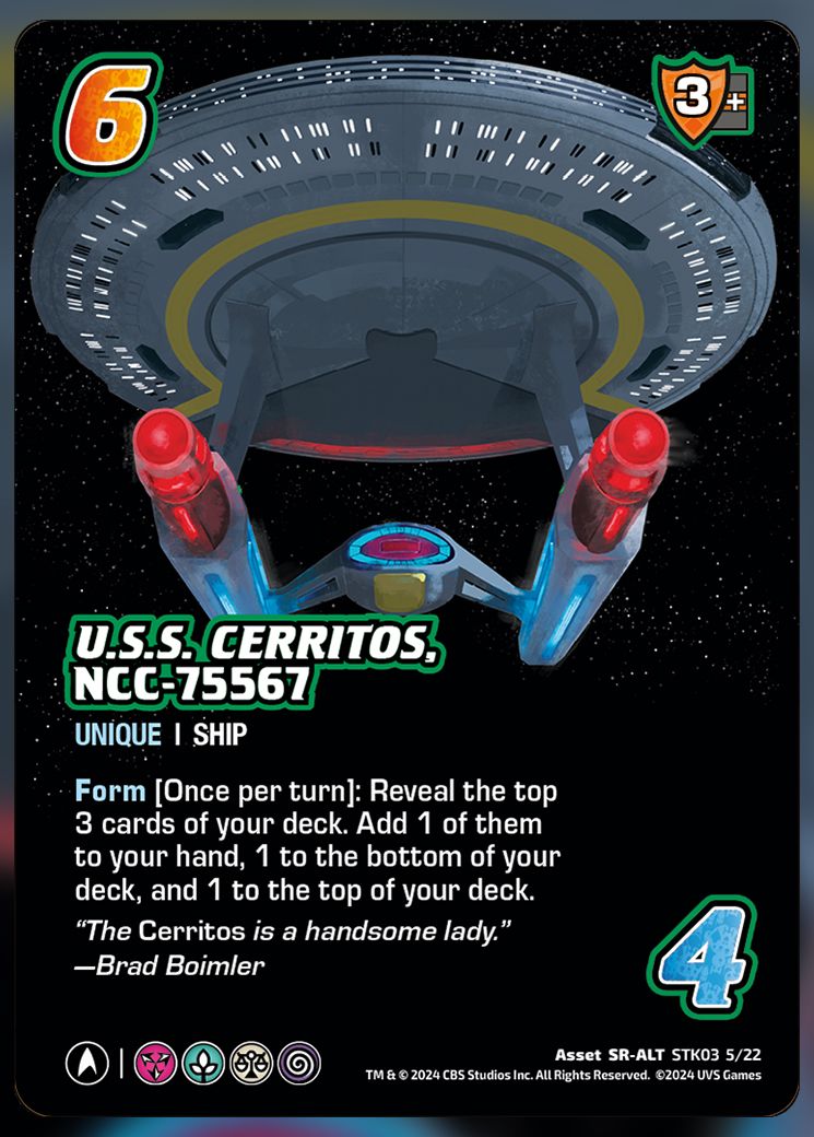 USS Cerritos, NCC-75567 alt 2 UniVersus Card.