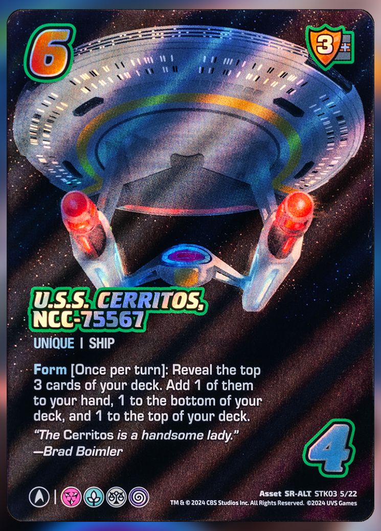 USS Cerritos, NCC-75567 alt foil 2 UniVersus Card.