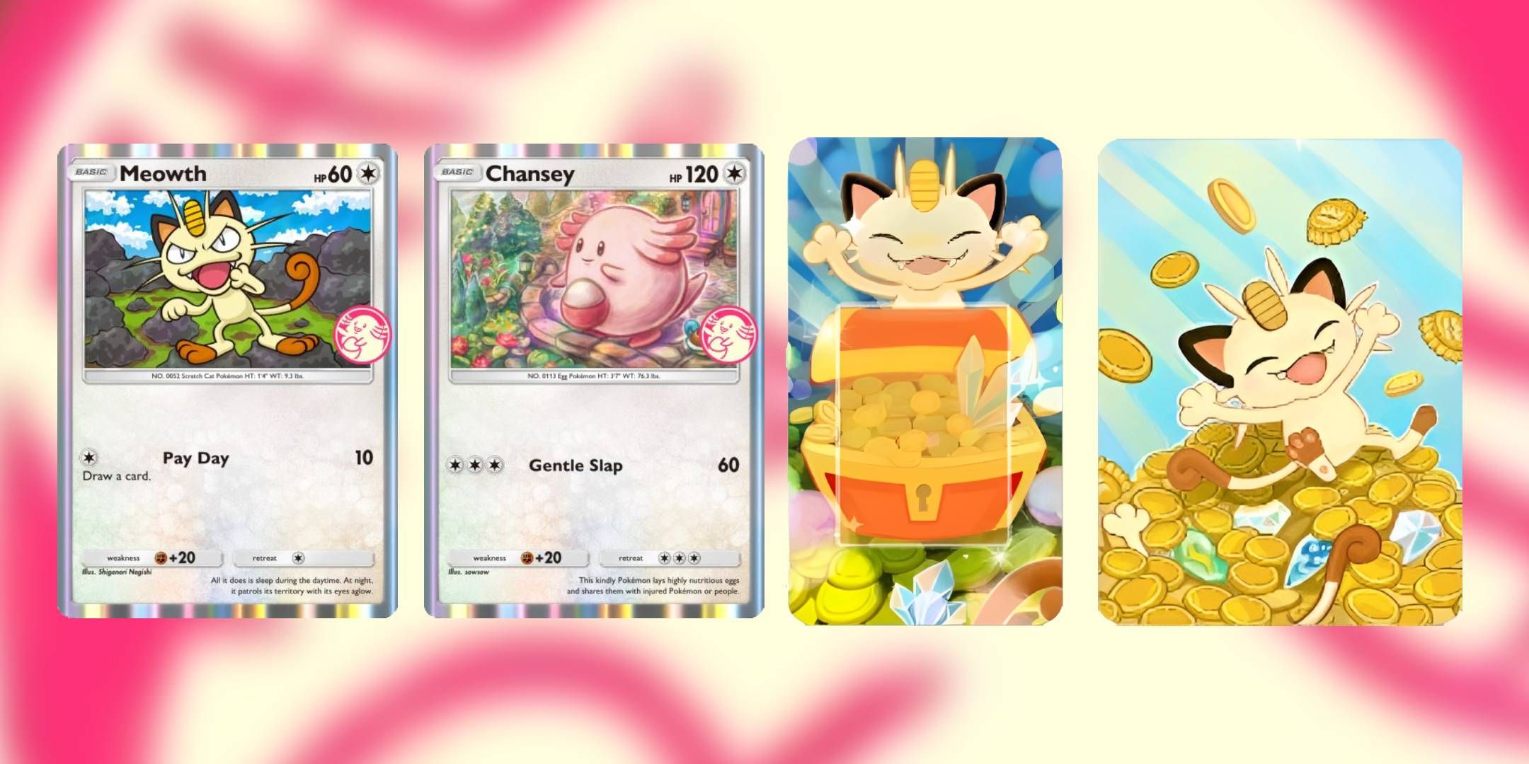 Руководство по выбору Chansey Meowth Wonder для Pokemon TCG Pocket