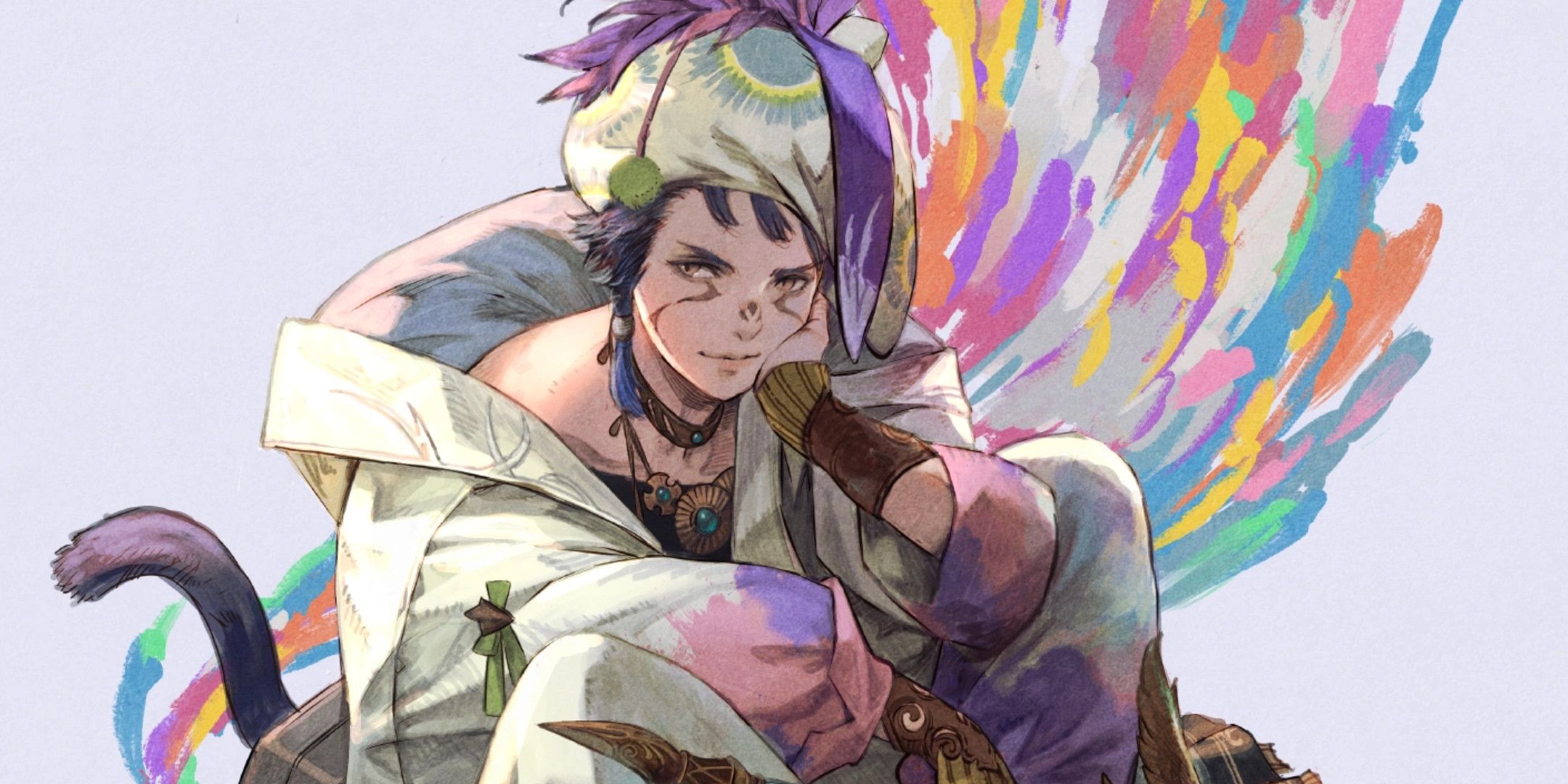 A pictomancer from Final Fantasy 14