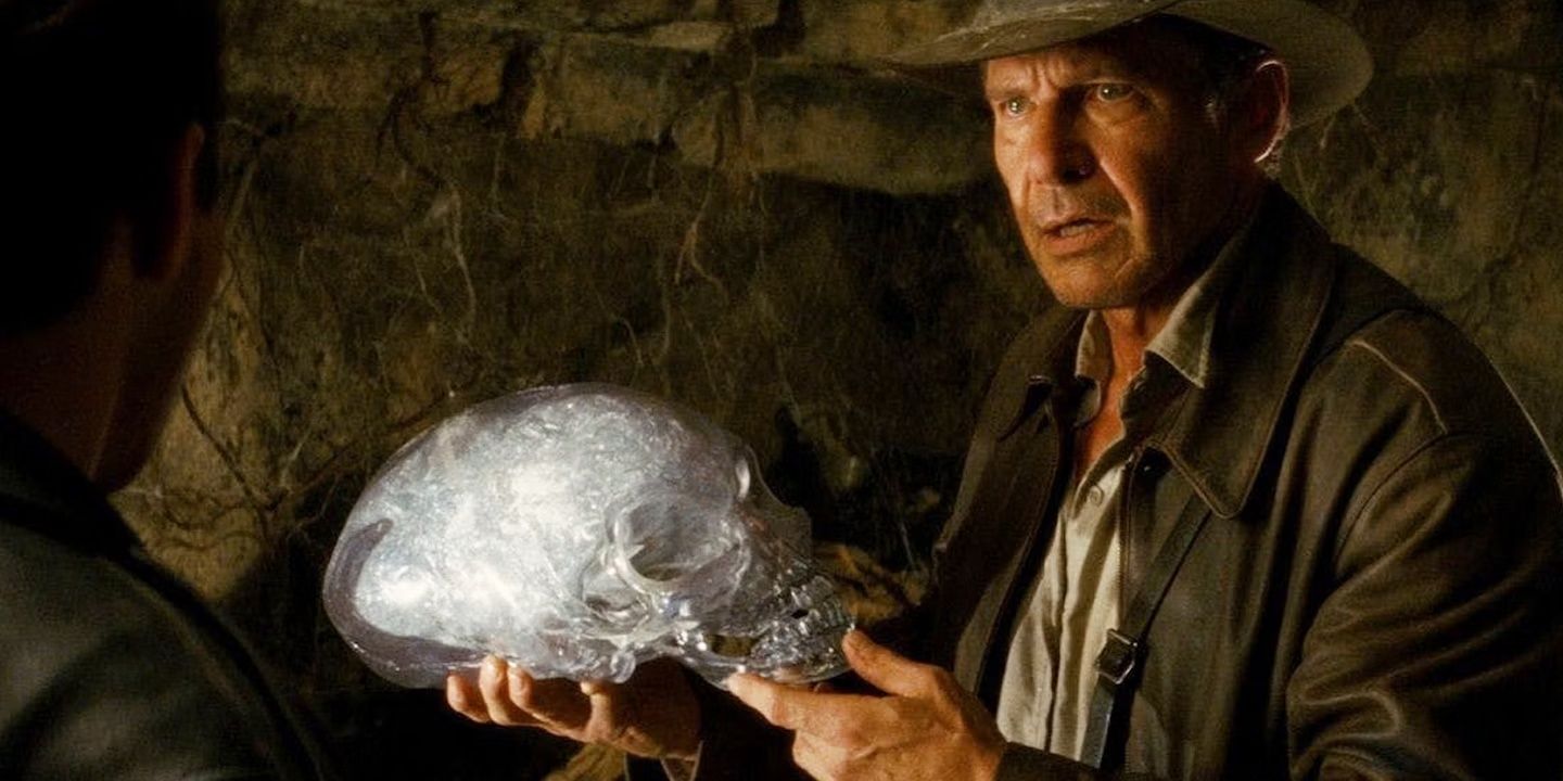 Indiana Jones and the Kingdom Of The Crystal Skull: Indiana incredulous at finding an alien skull.