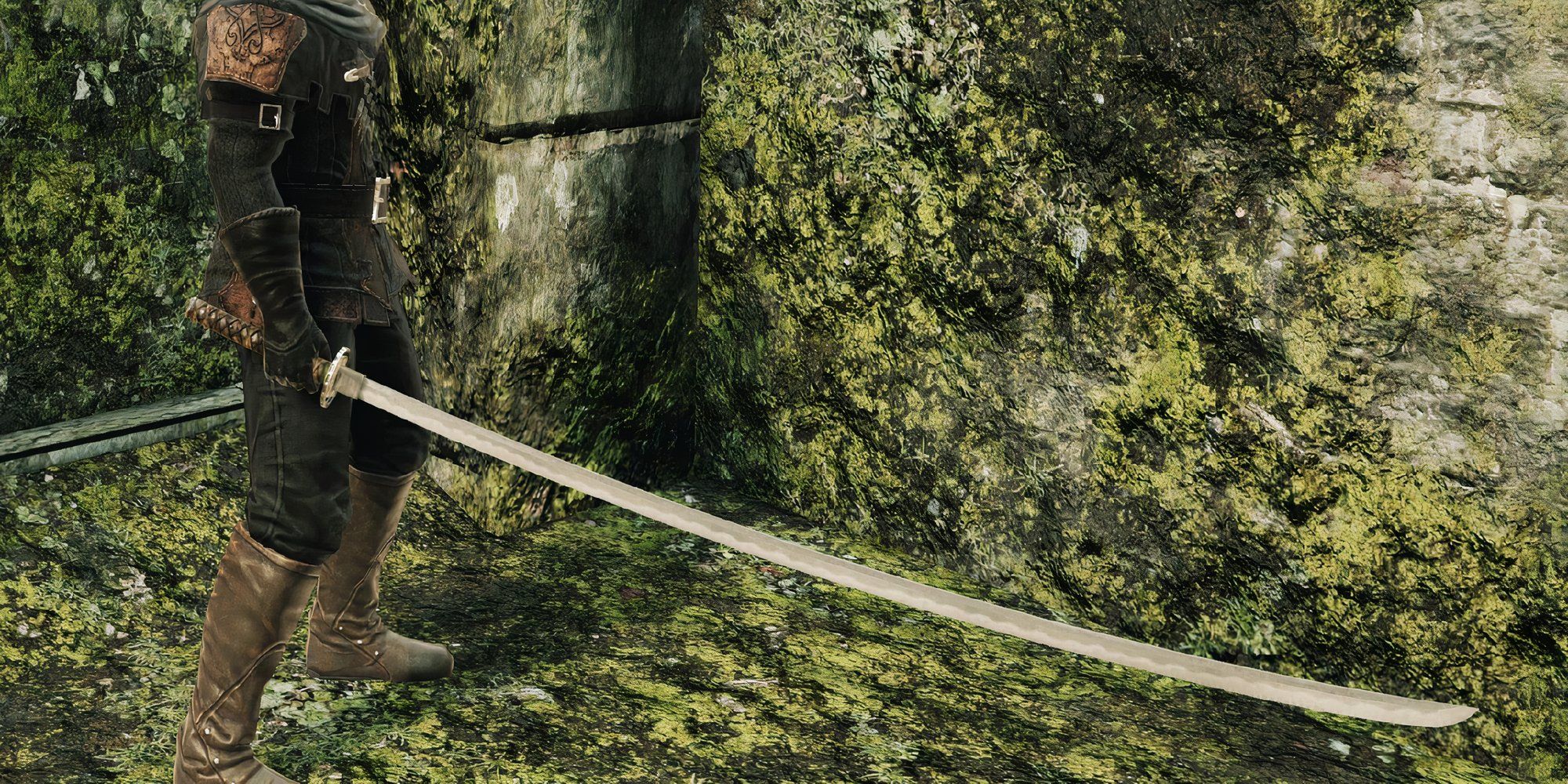 Dark Souls 2 image showing a player with the Washing Pole.