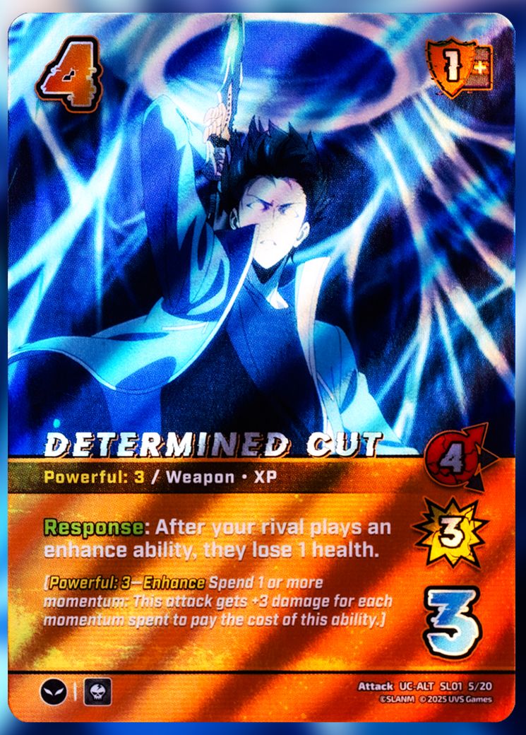 Determined Cut foil UniVersus Card.