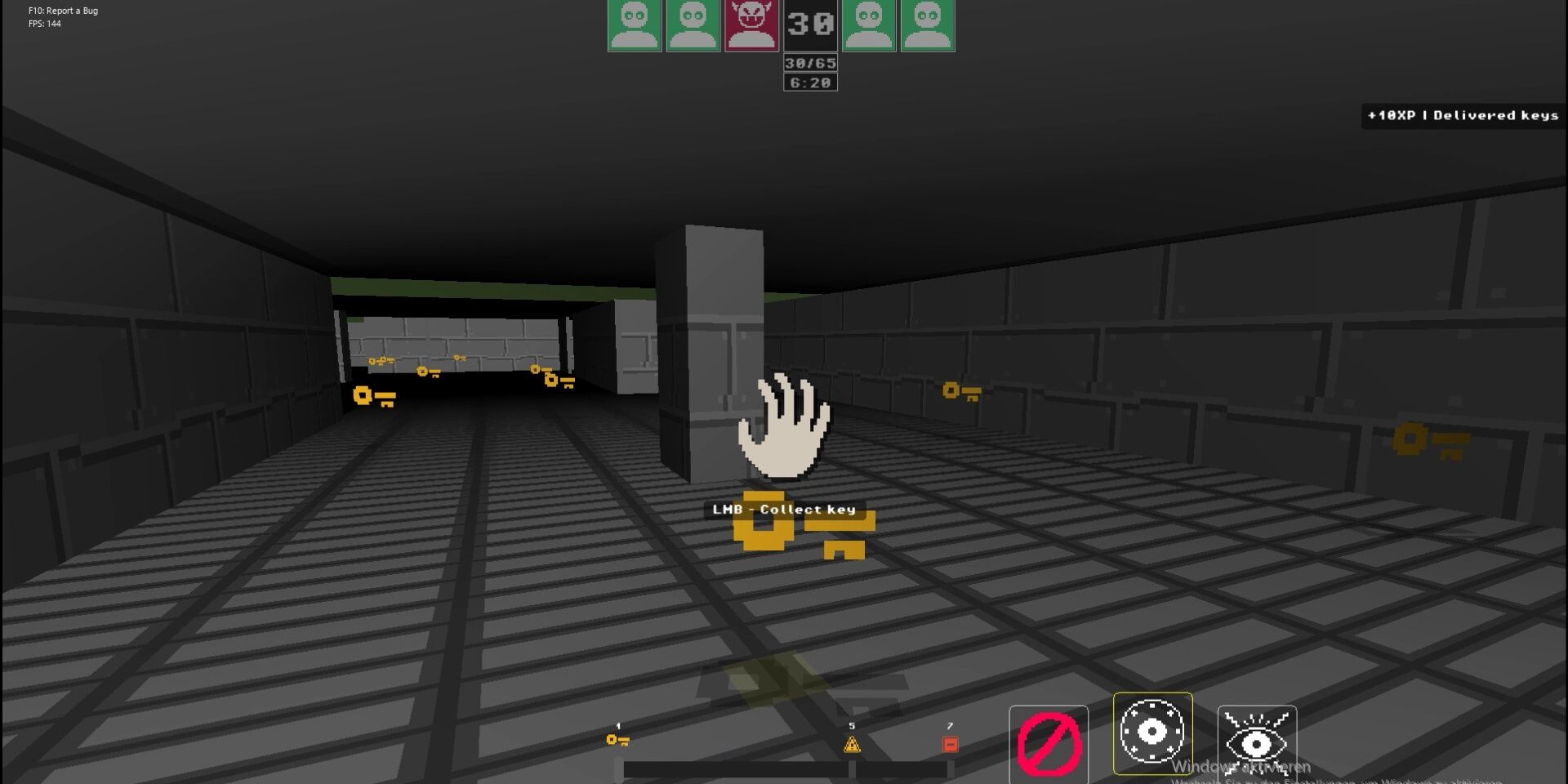 Exit 2: The viewpoint of the player trying to escape the maze.