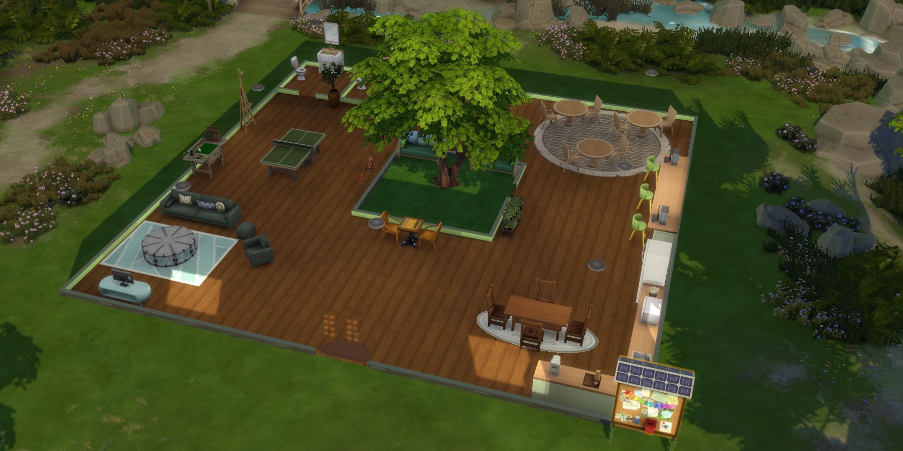 Image of a community center build from The Sims 4.