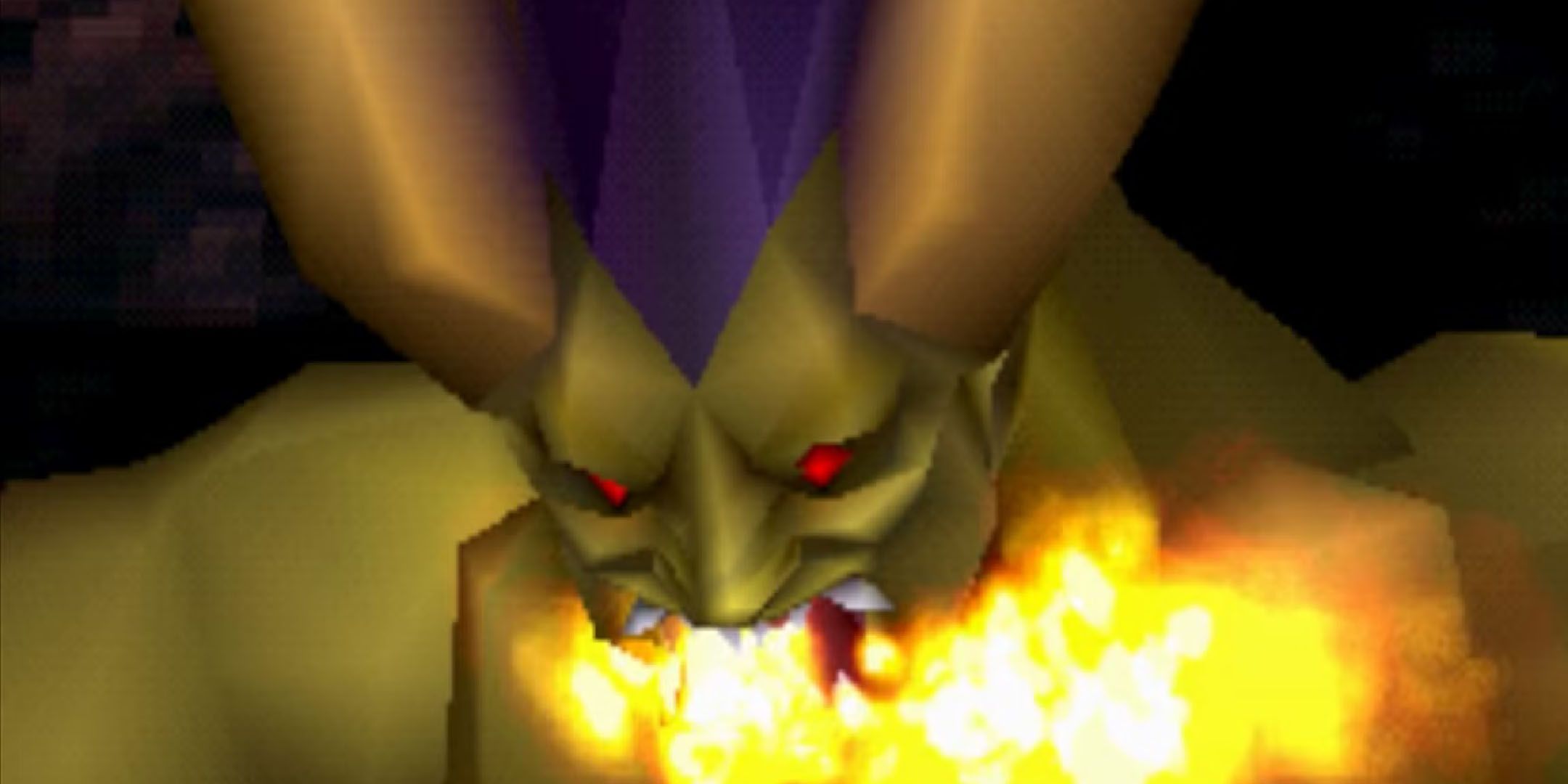 Final Fantasy 7 screenshot of Ifrit breathing fire.