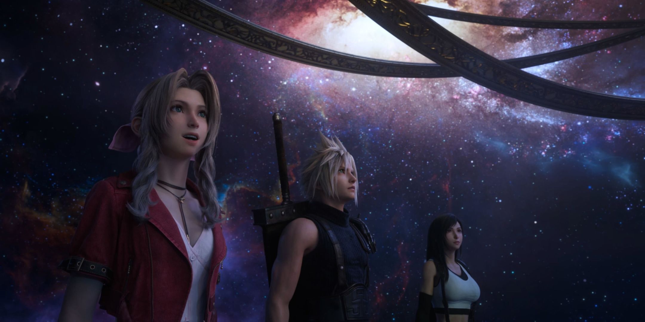 Cloud, Tifa, and Aerith in Final Fantasy 7 Rebirth.