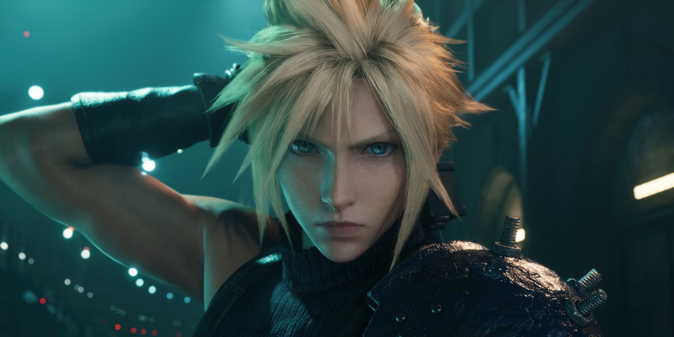 Cloud Strife in the intro for Final Fantasy 7 Remake.