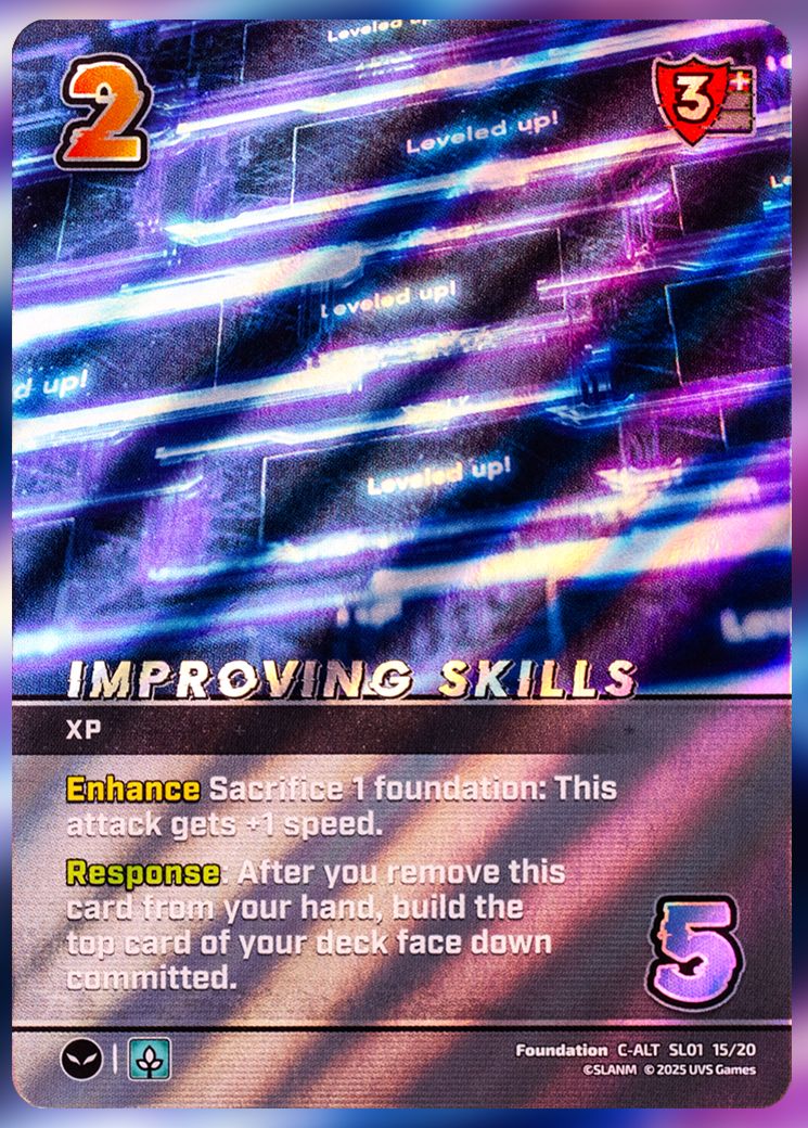 Improving Skills foil UniVersus Card.