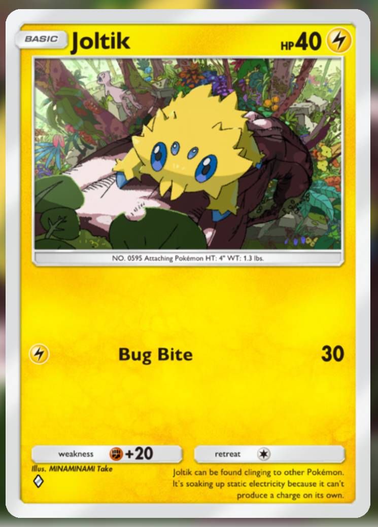The Joltik card, from Mythical Island.