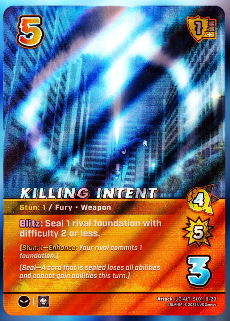 Killing Intent foil UniVersus Card.