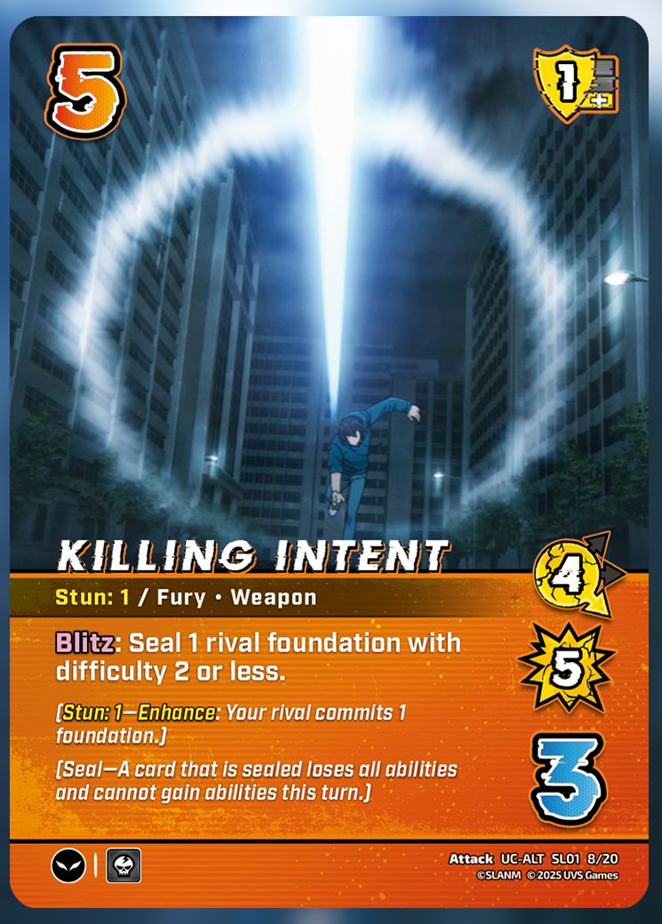 Killing Intent UniVersus Card.