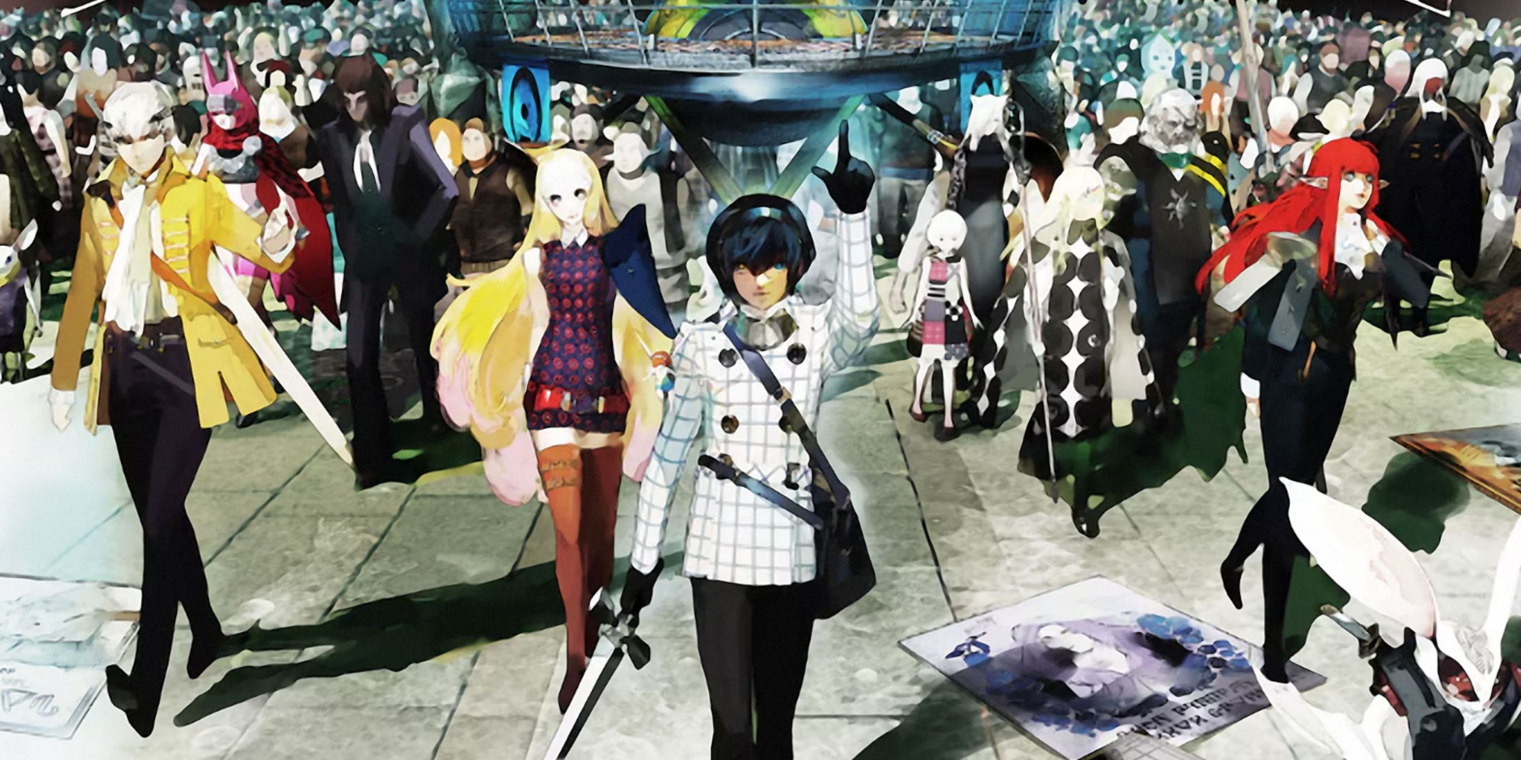 Metaphor ReFantazio key art showing the protagonist with the party and other characters in the background.