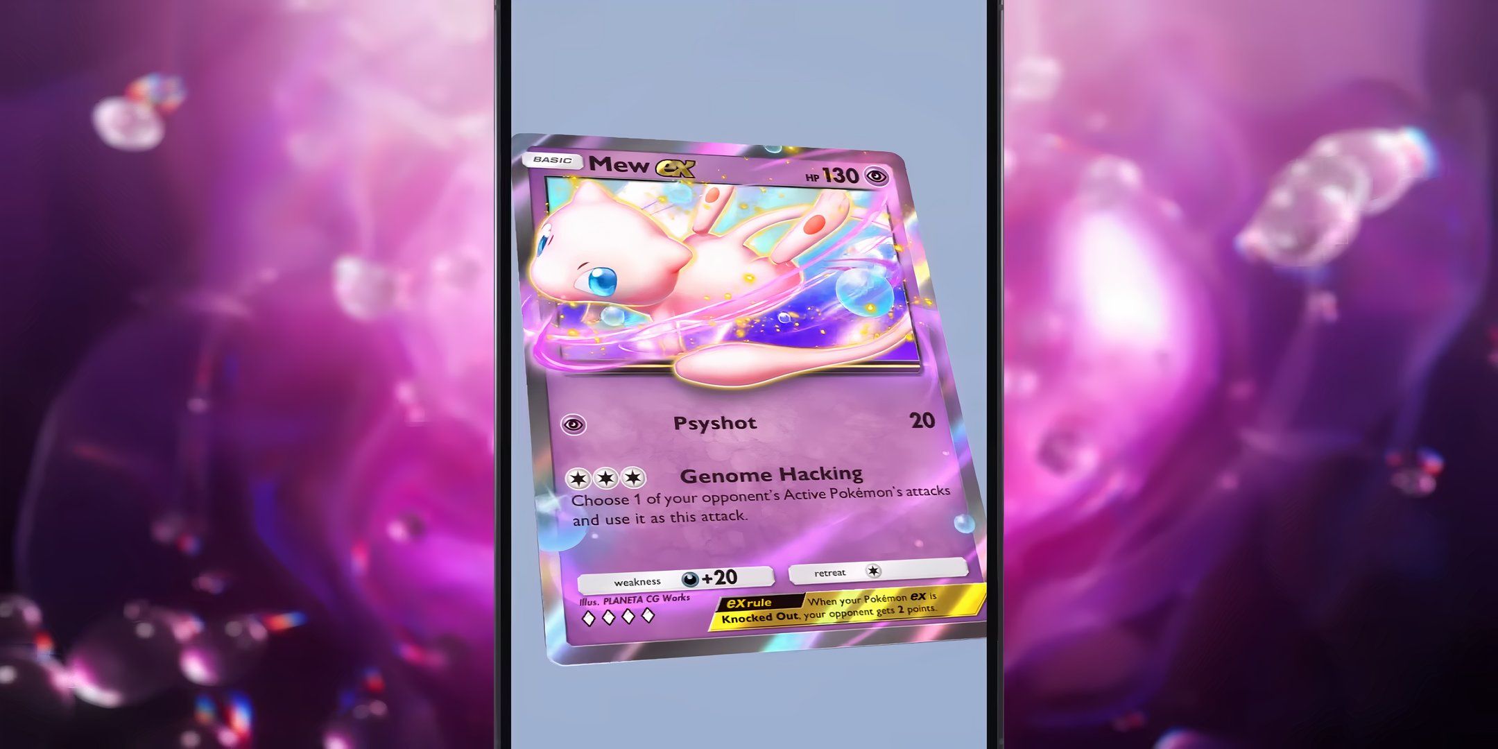 Mew ex in pokemon tcg pocket from Mythical Island