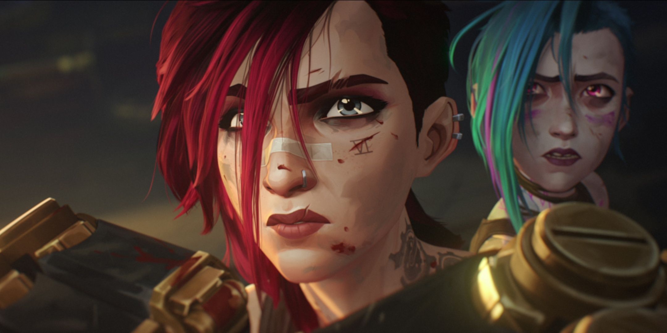 Vi and Jinx at the end of Arcane. 