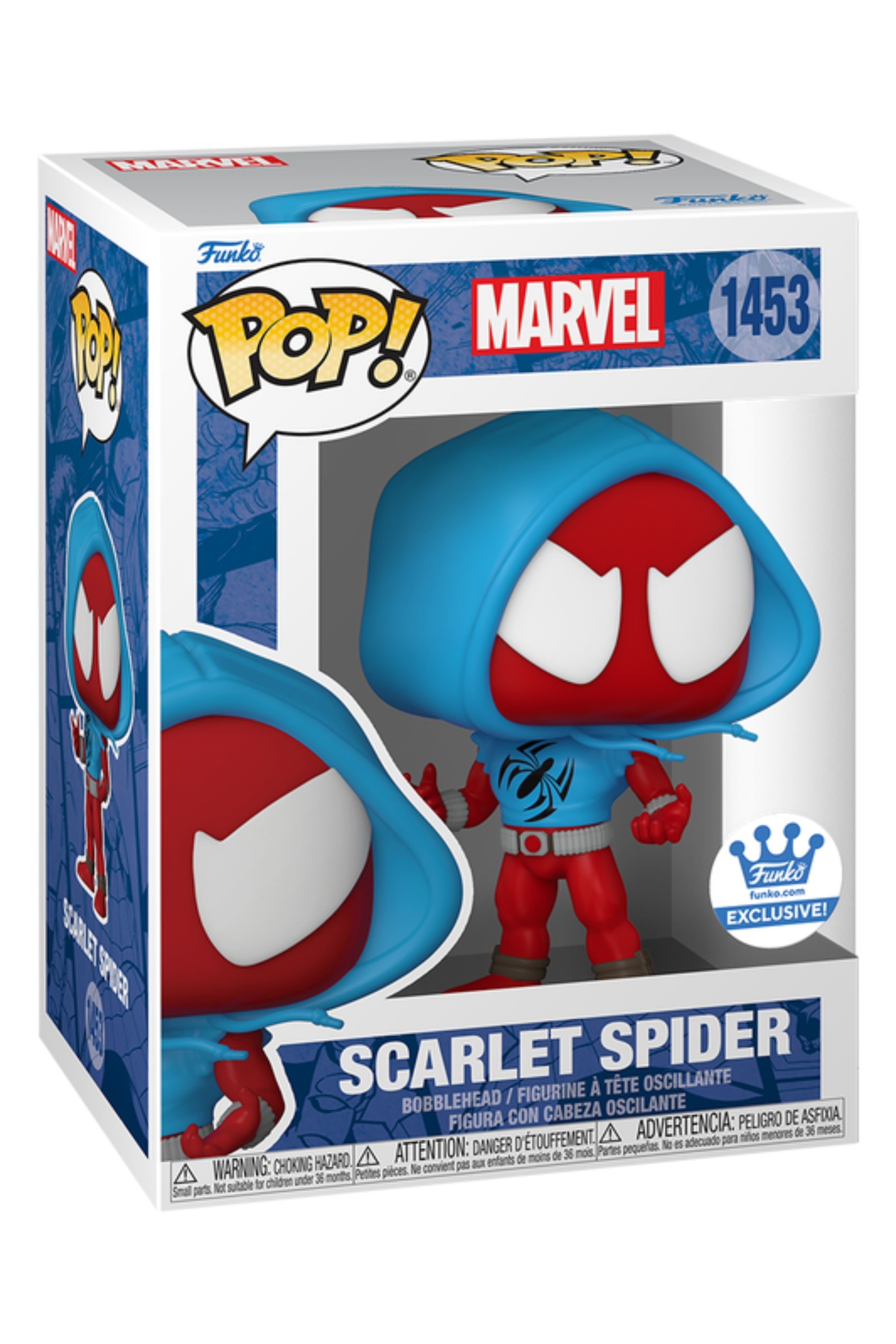 Scarlet Spider With Hoodie Funko Pop.