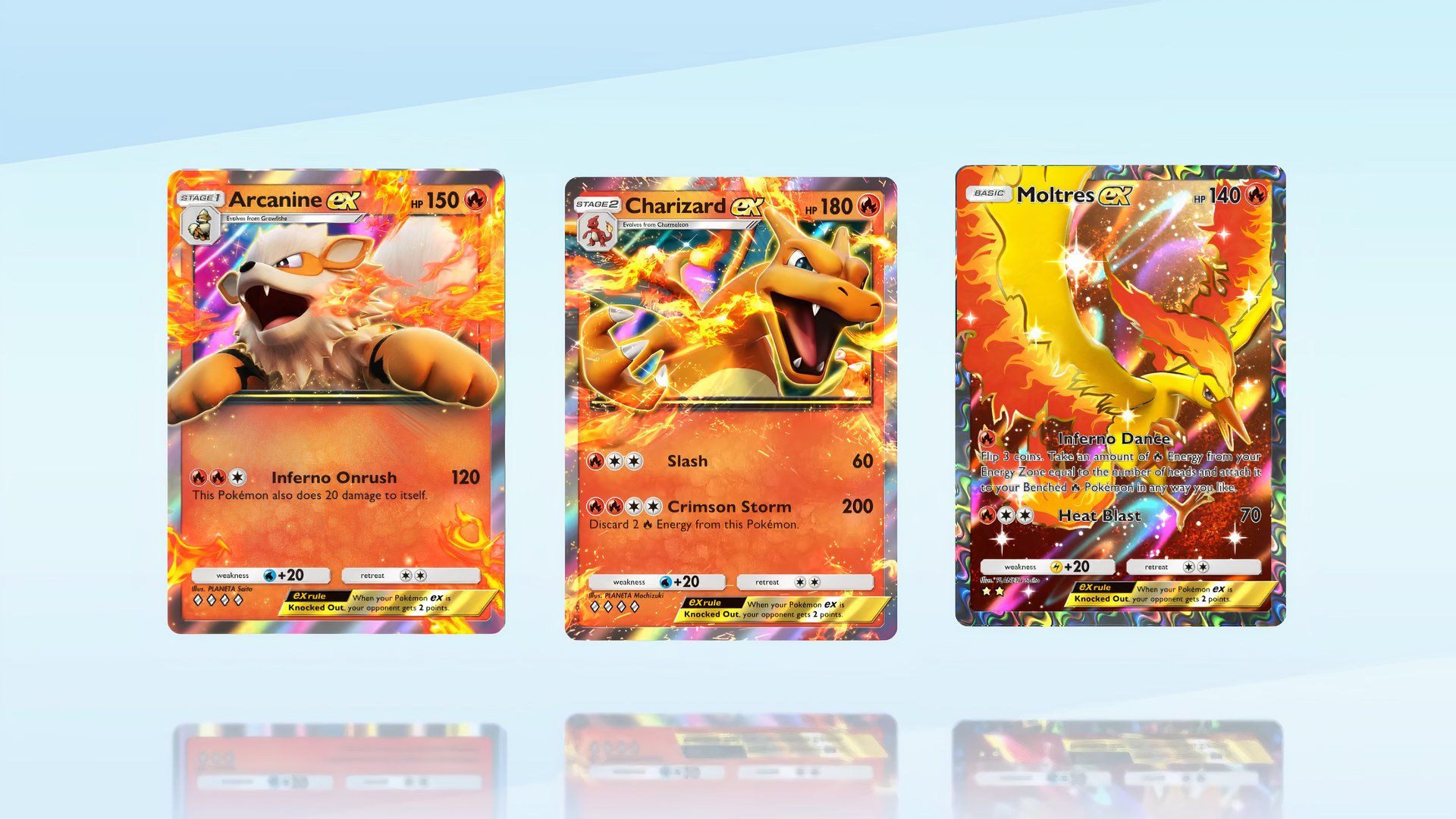 moltres arcanine and charizard in pokemon tcg pocket