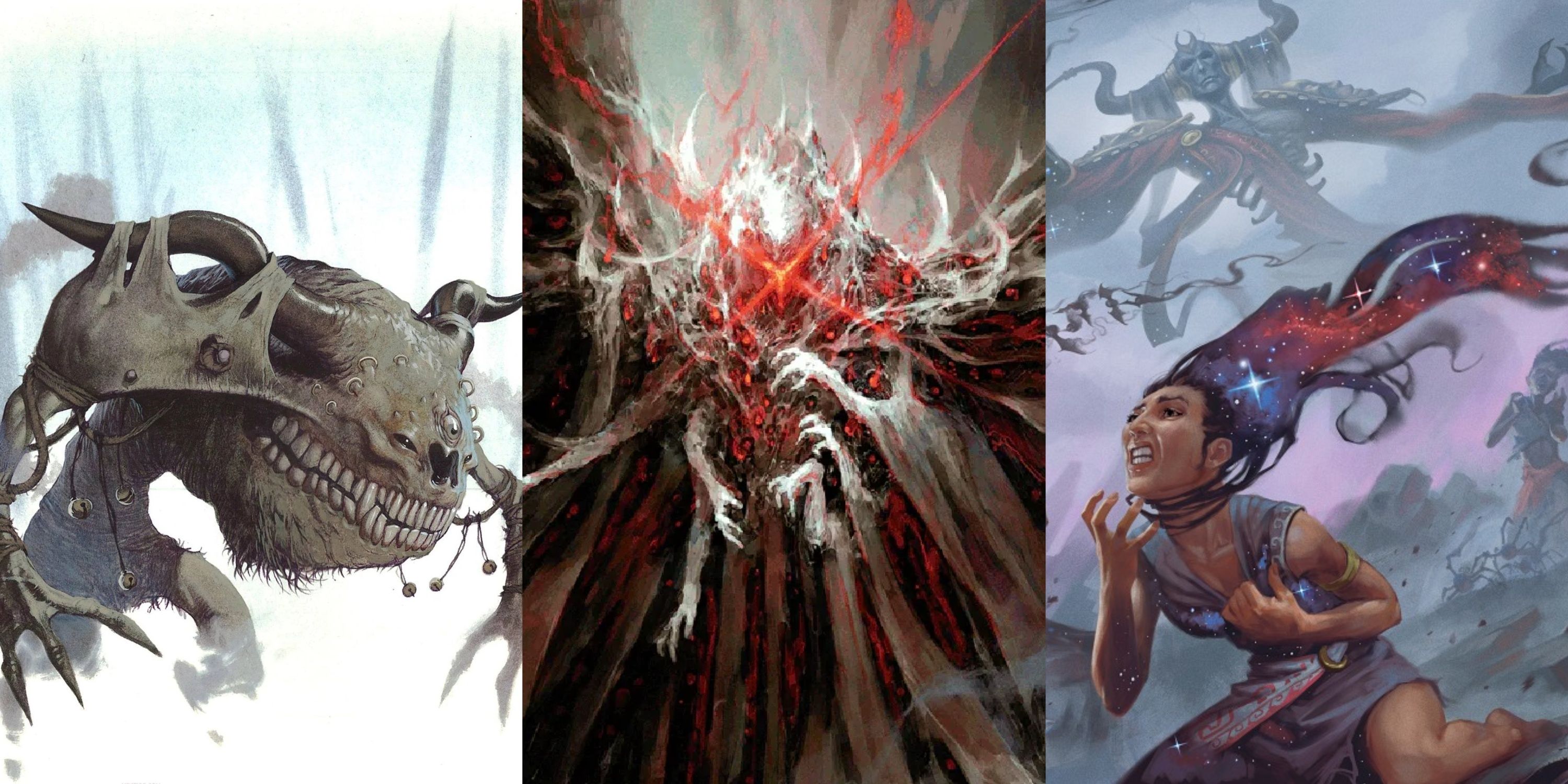 MTG Seizan, Valgavoth, and Underworld Dreams card art.