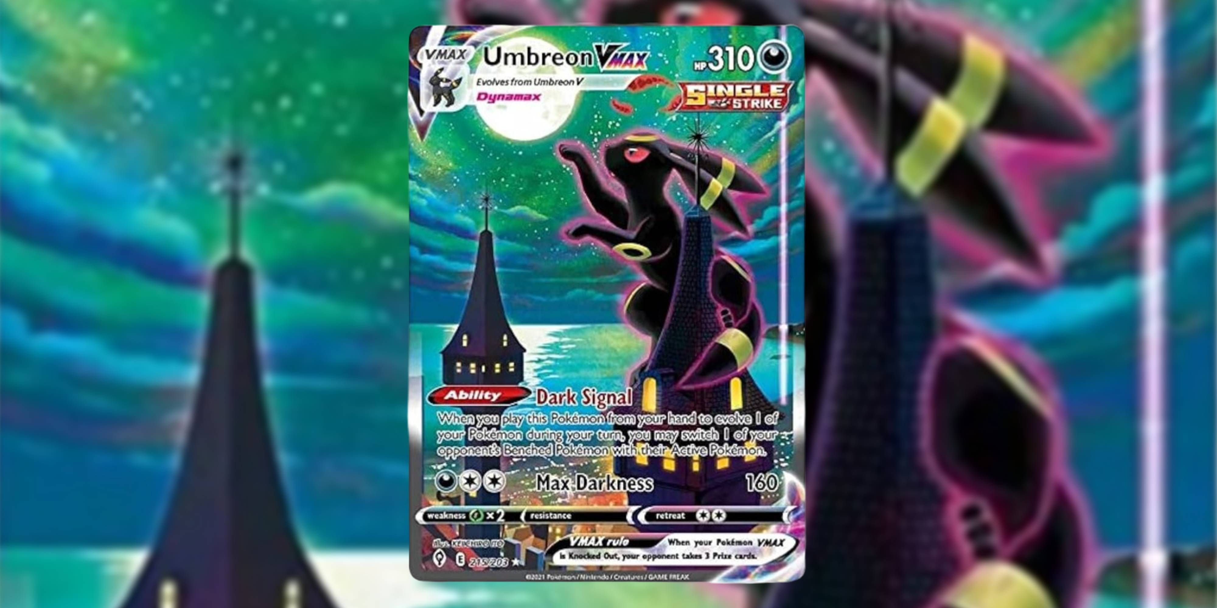 umbreon vmax moonbreon pokemon card.