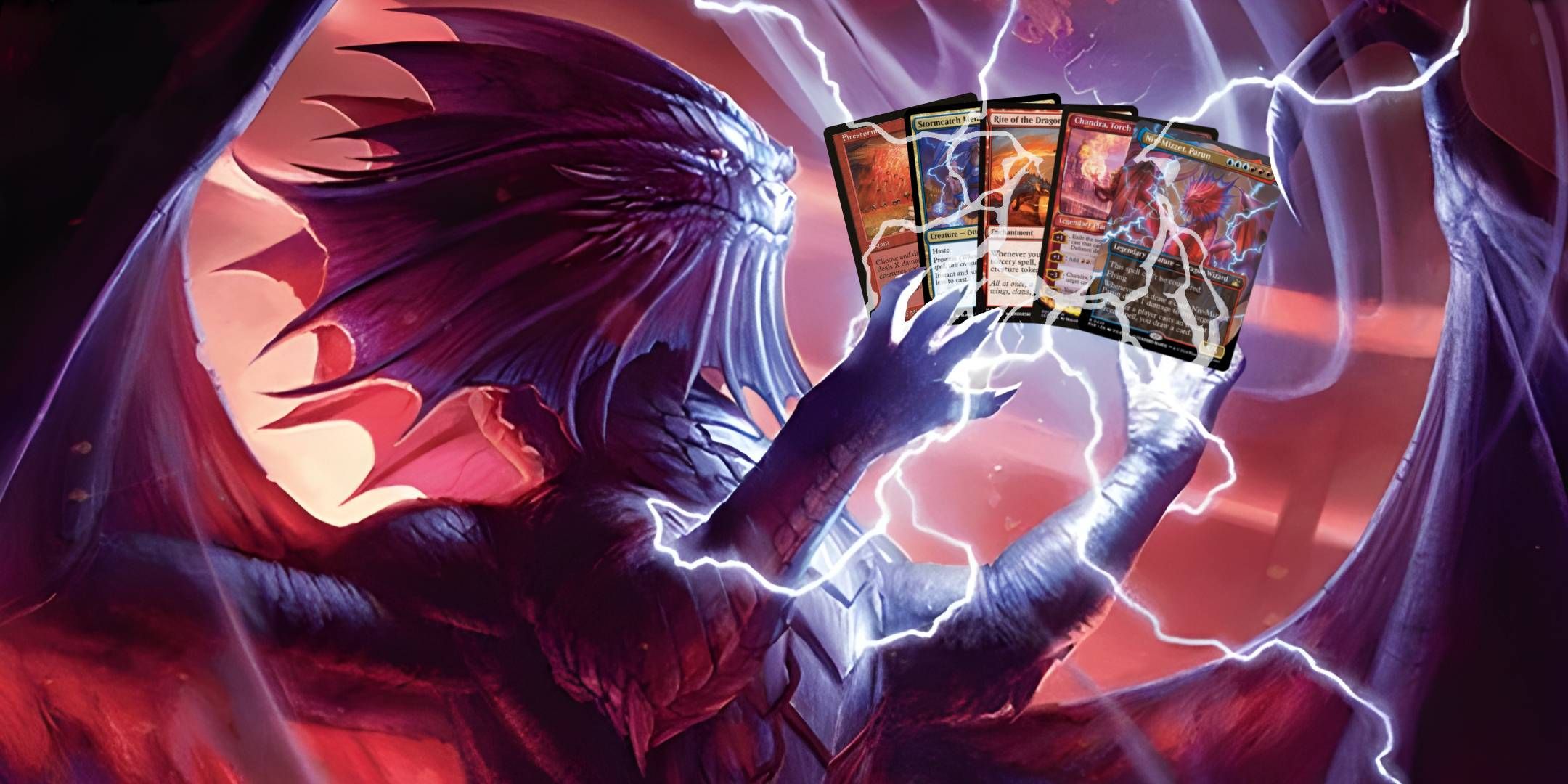 Niv-Mizzet holding five of the key cards in the deck.