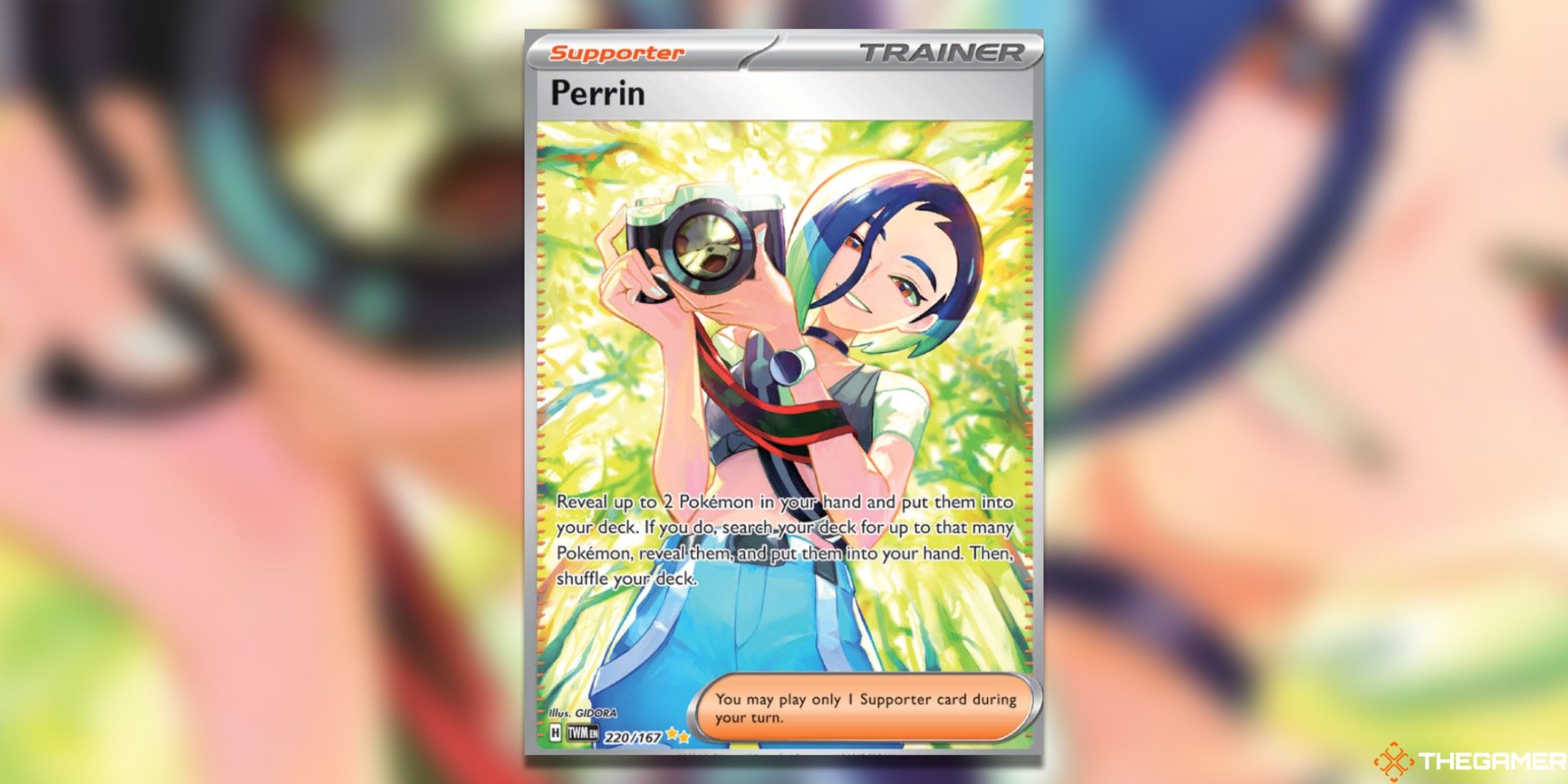 The Twilight Masquerade Perrin Special Illustration Rare from the Pokemon TCG.