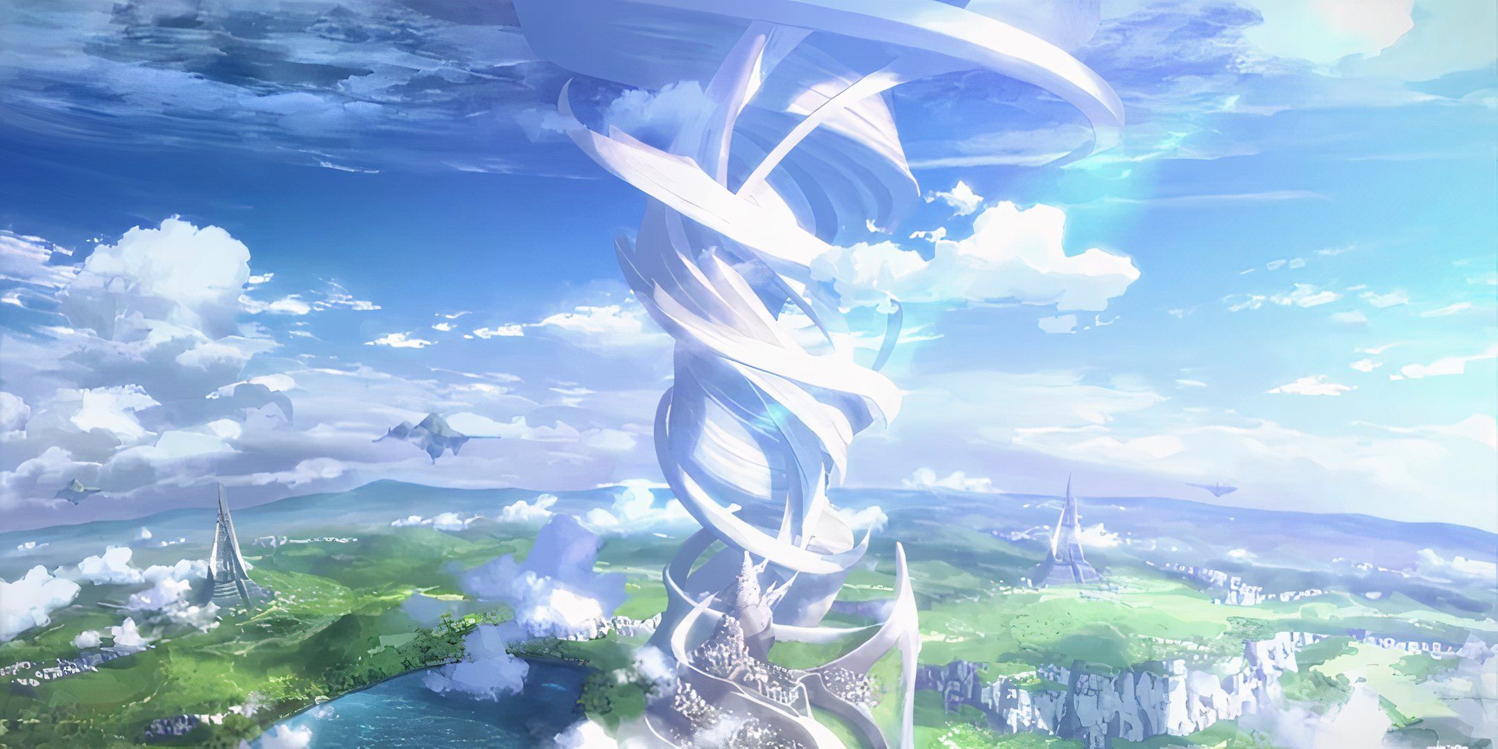 Screenshot of the World Tree from Sword Art Online.