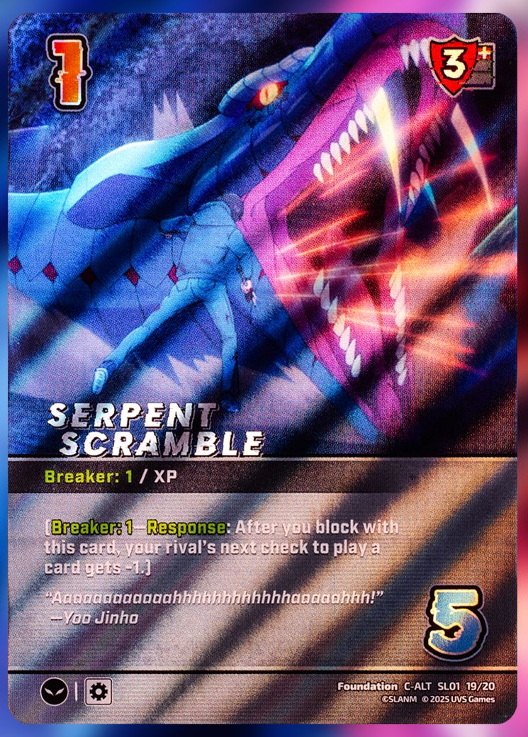 Serpent Scramble foil UniVersus Card.