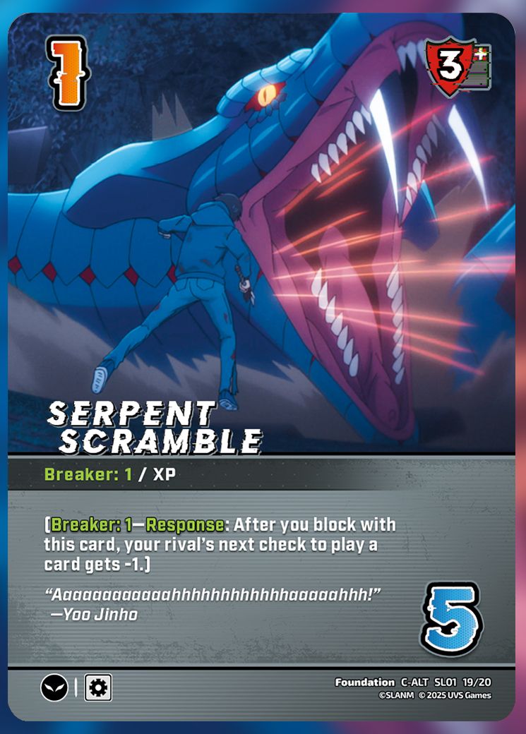 Serpent Scramble UniVersus Card.