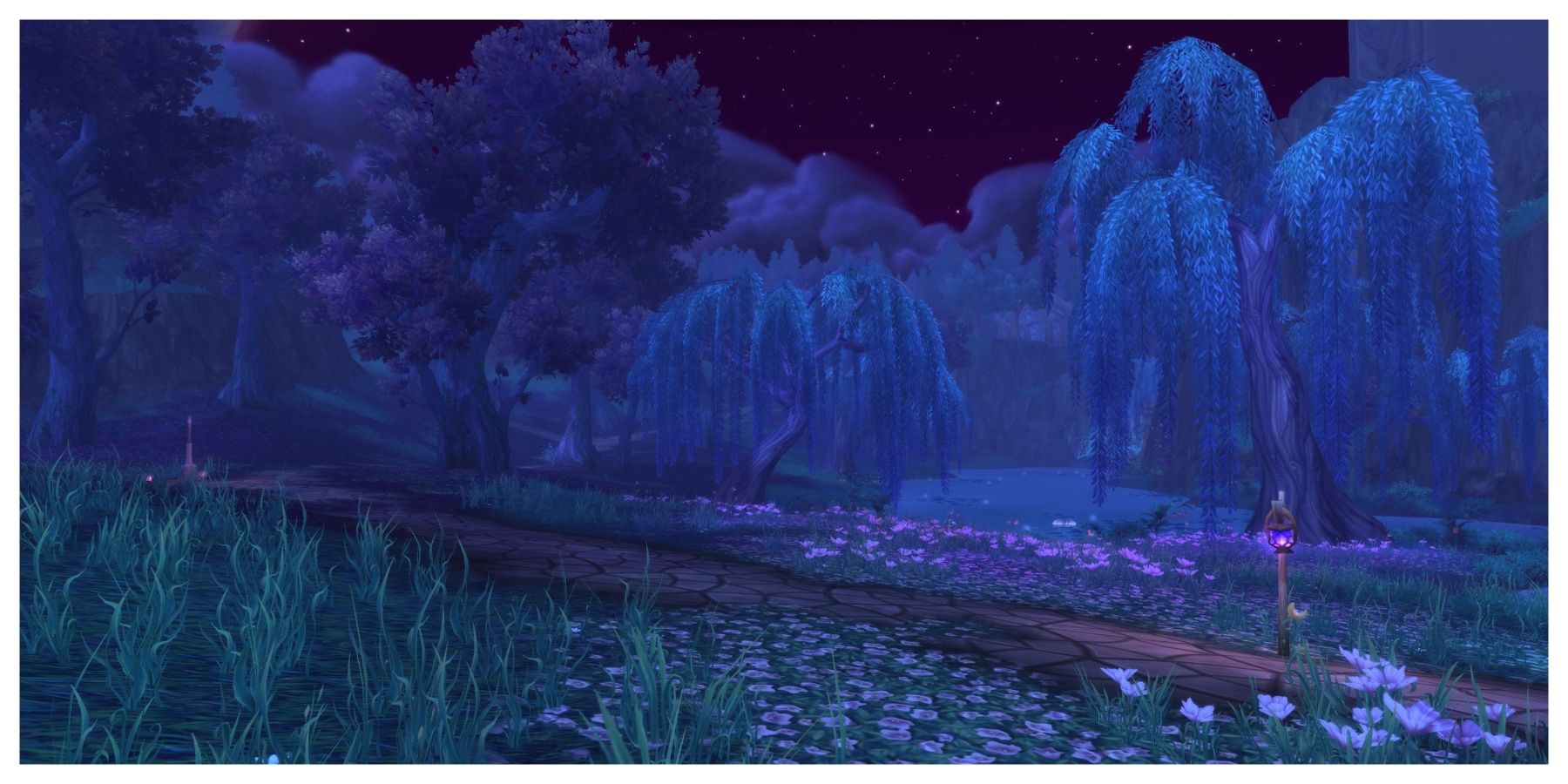 An image of Shadowmoon Valley in World of Warcraft from the Warlords of Draenor era.