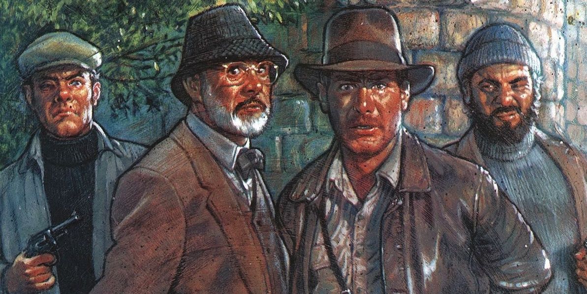 Indiana Jones and the Spear Of Destiny: Jones and crew rendered in a comic.