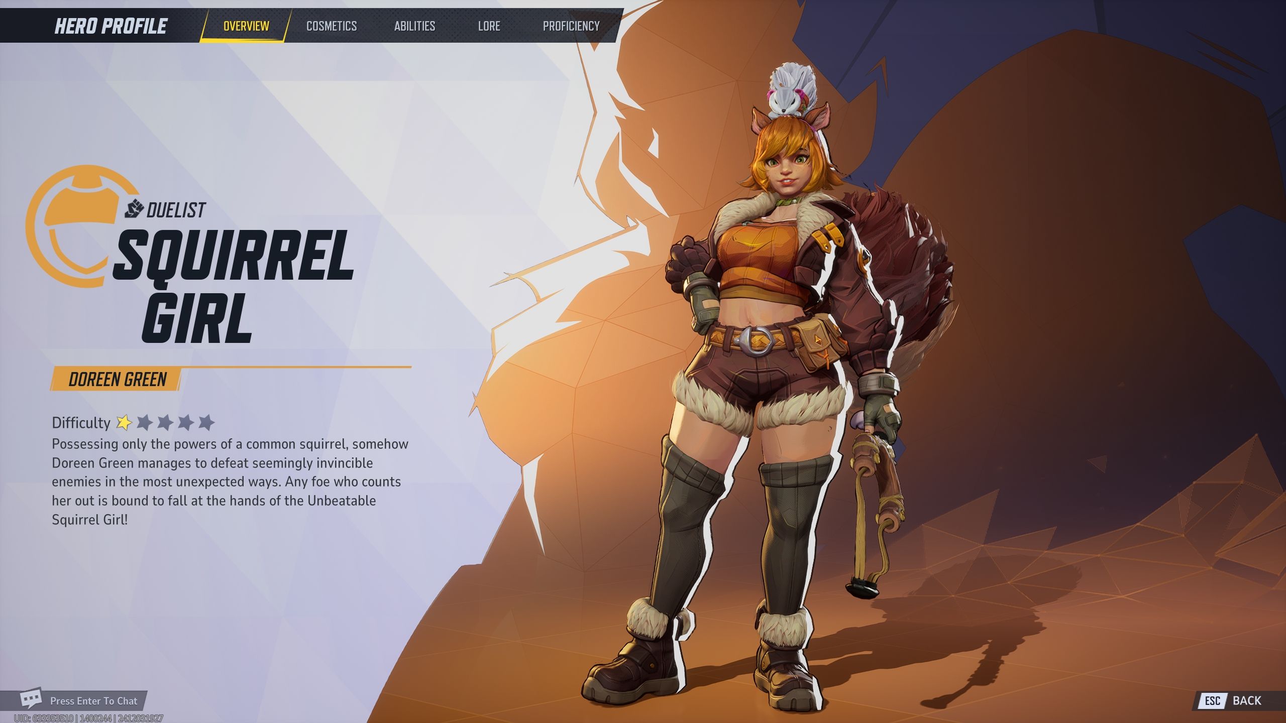 Squirrel Girl overview in Marvel Rivals.