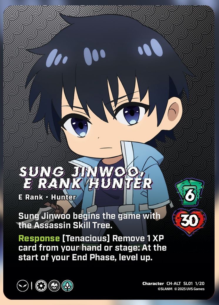 Sung Jinwoo, E Rank Hunter UniVersus Card.