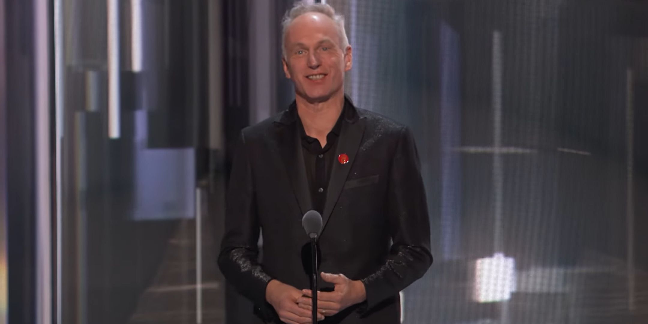 Swen Vincke in a suit at The Game Awards