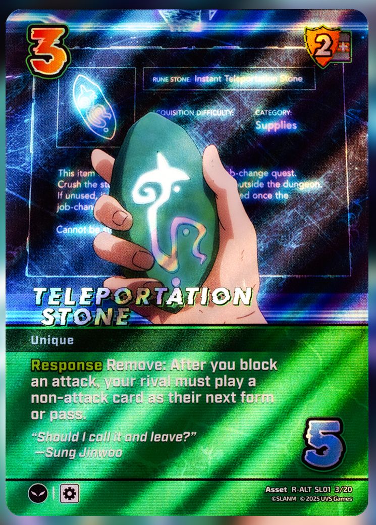 Teleportation Stone foil UniVersus Card.